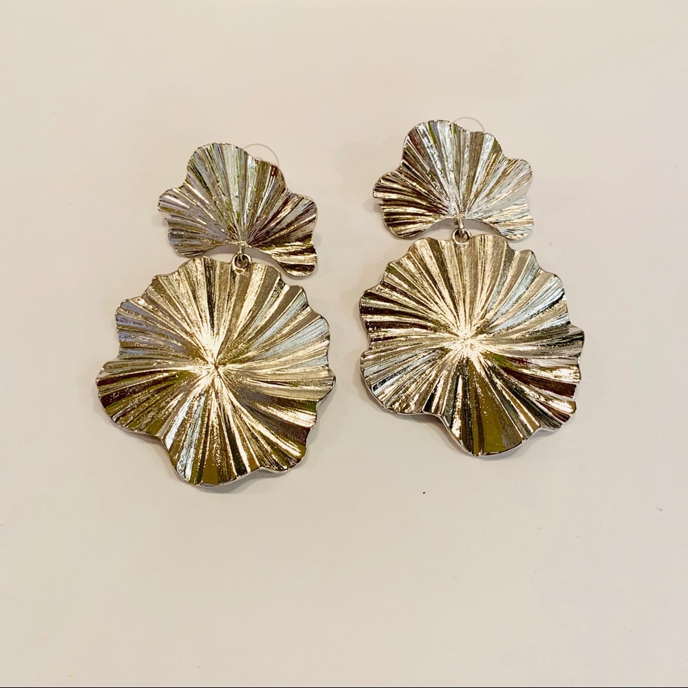 Silver Abstract Earrings